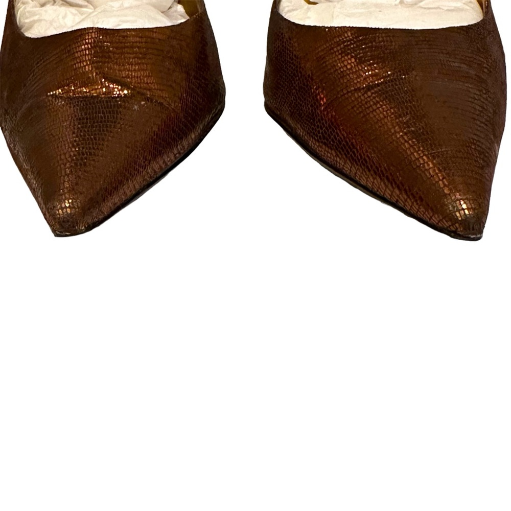 Guess by Marciano Bronze Metallic Leather Stilettos Size 8.5 - Picture 4 of 13